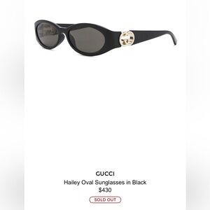 Gucci Black - Hailey Oval Sunglasses